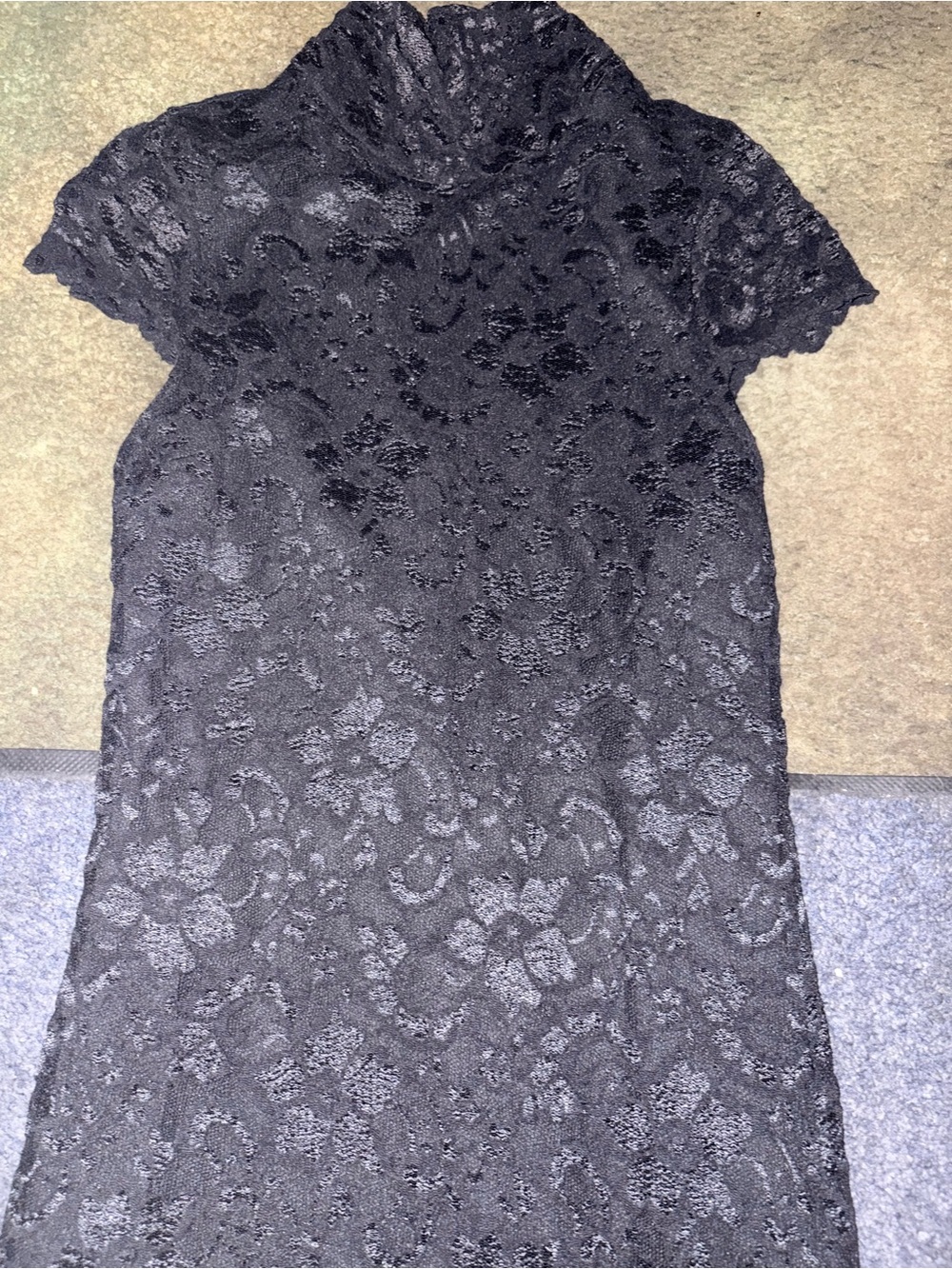 Dolls Kill Black Floral Lace Mini Dress